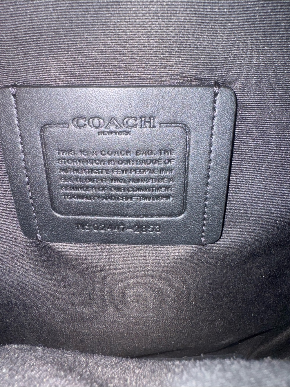Coach Men’s Black Signature Monogram Sling Bag - Picture 7 of 7